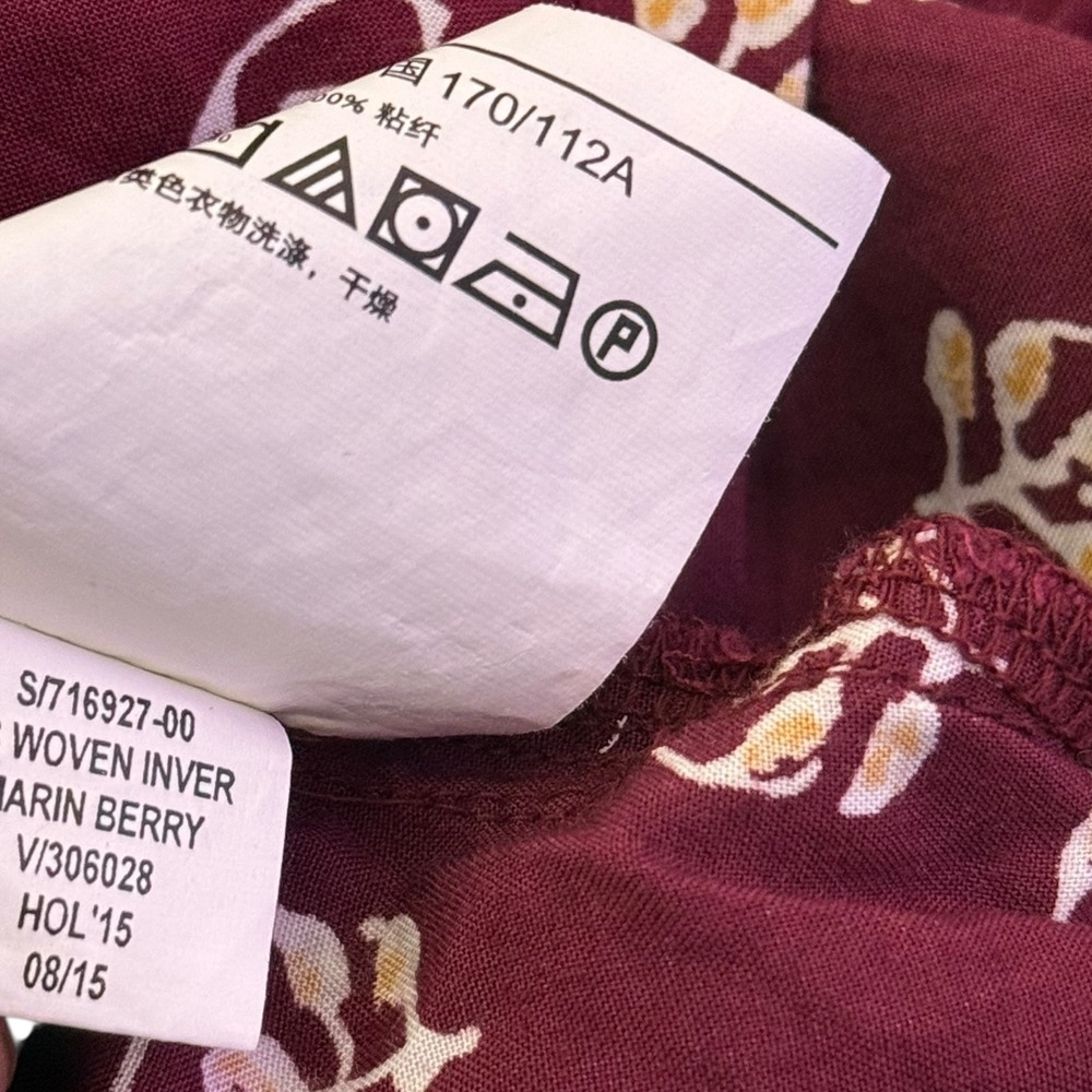 Old Navy Womens‎ XL Short Tunic Dress Floral Print Maroon Casual BOHO Festival - Picture 9 of 12